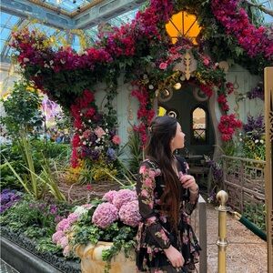 Just USA Black Floral Mini Dress